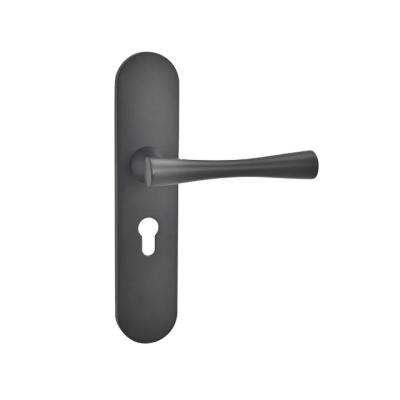 China Modern simple light luxury interior black door lock design high quality zinc alloy door handle LZ102-107 for sale