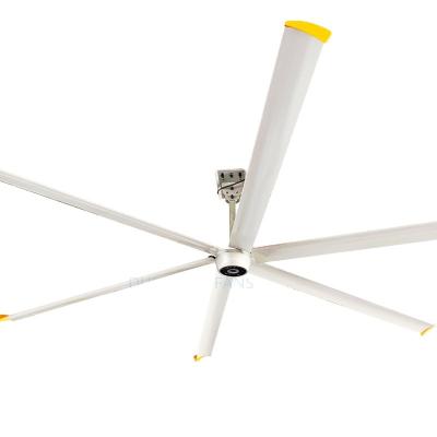 China Hotels 24ft 7300mm HVLS Large Industrial Ceiling Fan With Direct Drive PMSM Motor Warehouse Fans for sale