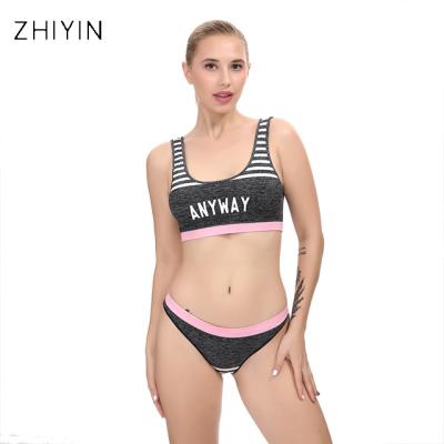 China Wholesale Custom QUICK DRY Logo Girls Fishion Sports Push Up Wireles T-shirt Bra And Brief Sets Sexy Seamless Bra Set For Women for sale