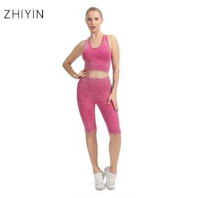 China Factory Custom QUICK DRY Women's Sports Wear Comfortable Soft Breathable And Elastic Sleevelesss Shorts Fitness Gym Yoga Set For Women for sale