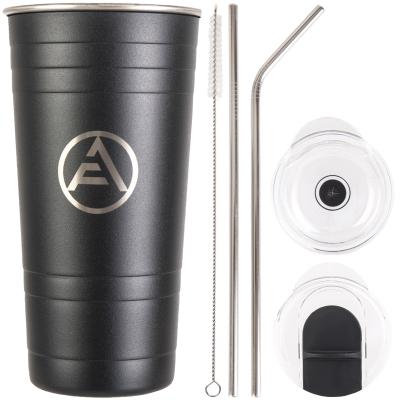 China Wholesale Viable Tumbler Cups Stainless Steel Double Walled Tumbler With Drinking Straw for sale