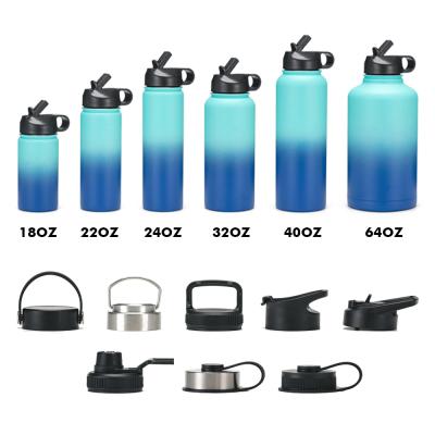 China Sustainable Wholesale Luxury Vacuum Insulated Stainless Steel Wide Mouth Water Bottle High Quality Half Gallon Water Bottle for sale