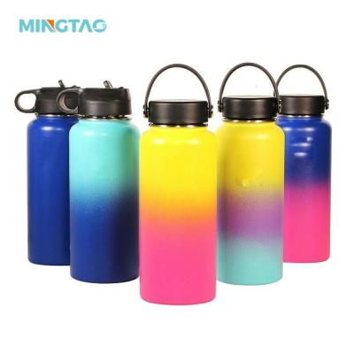 China Bpa Free Viable Wide Mouth Custom Logo Sports Double Wall Stainless Steel Water Bottles 32oz 40oz 64oz for sale