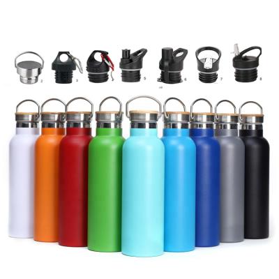 China Customized Eco Friendly Sustainable Medium Wall Stainless Steel Logo Water Bottle Medium Mouth Insulated Vacuum Flask Hot for sale