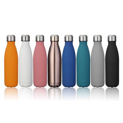 China 350ml 500ml 750ml Cola Shape Bottle Food Grade Stainless Steel Sustainable Double Wall Insulated Water Bottle Custom Logo for sale