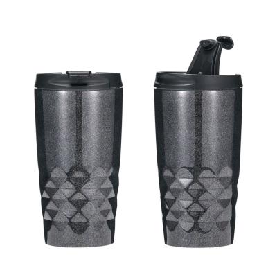 China Durable Double Wall Insulated Vacuum Cup Stainless Steel Custom Coffee Mug With Lids For Travel for sale