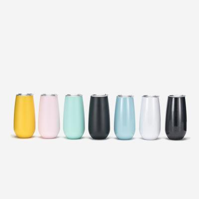 China Viable Promotional Wholesale Double Wall Stainless Steel Leak Proof Egg Shaped Sublimation Wine Tumbler 6 Ounce for sale