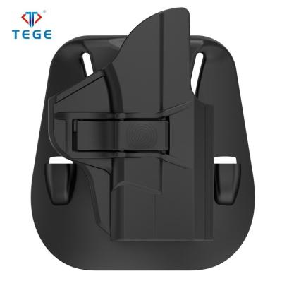 China Military Police Civilian Index Finger Release Holster Shield With Paddle And Belt Clip Attachment Polymer Holster for sale