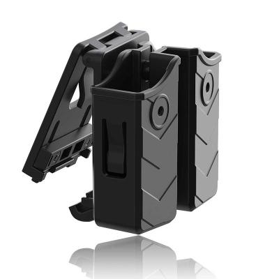 China Qualified Military Tactical Double Stack Polymer Magazine Pouch 9mm/.40 Gun Magpouch Belt Clip Universal for sale