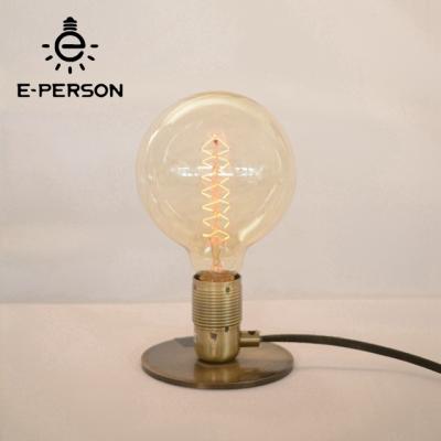 China Large Brass Globe 40W Antique Edison Spiral Filament Incandescent Light Bulb for sale