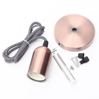 China Cotton Cloth Cover Wire Cloth Underground Colored Copper Cable With Switch And Socket for sale