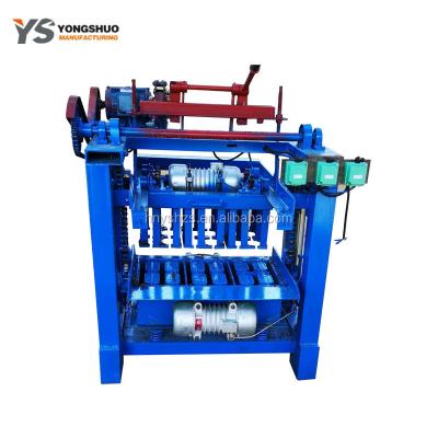 China QMJ 4-35 mini stationary semi automatic interlocking brick machine Te koop