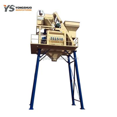 China Stationary js 1500 forced double shaft concrete mixer machine Hzs 75 mixing plant host en venta