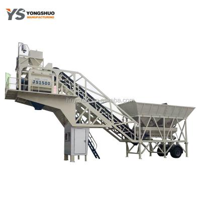 China YHZS Automatic 35m3/h mini mobile concrete batching plant for sale for sale