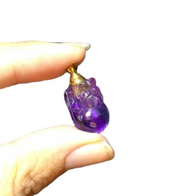 China Wholesale CLASSIC Crystal Rose Quartz Animal Pendant Natural Amethyst Perfume Essential Oil Bottles for sale