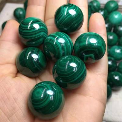 China China Wholesale Natural Gemstone Sphere Crystal Ball Malachite Ball Polished for sale