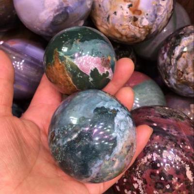 China Natural Ocean Jasper Spheres Balls For Decoration from China Ocean Jasper Polished Quartz Crystal Stones for sale