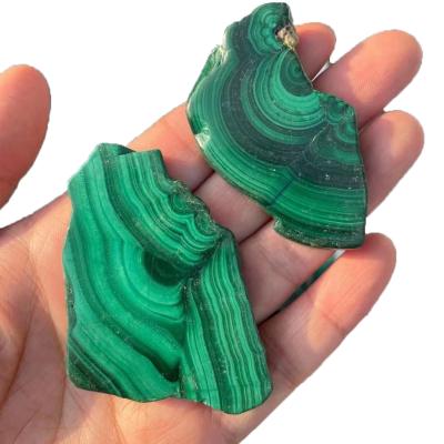 China China Polishing Wholesale Natural Healing Stones Malachite Slice Specimen For Healing for sale