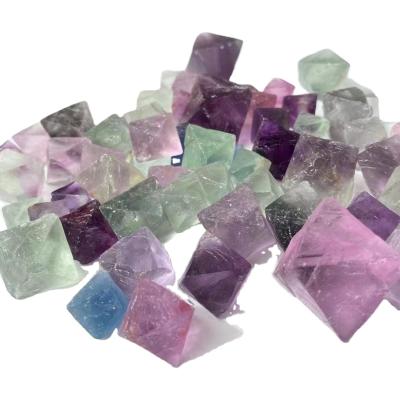 China China Wholesale Crystal Polyhedron Fluorite Octahedron Rainbow Fluorite Polyhedron for sale