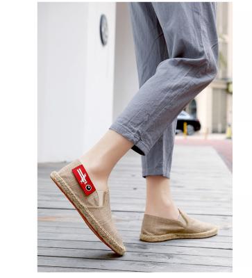 China Fashion Trend Men's Classic Slip On Flat Sneakers Logo Wholesales Custom Made Espadrilles for sale