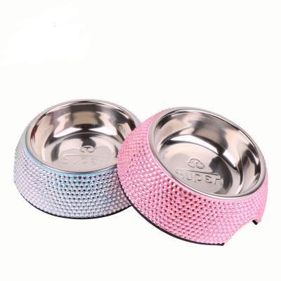 China New Dog Footprint Sustainable Cat Bowls Stainless Steel Travel Feeder Water Bowl For Outdoor Dog Cats Puppy Food Dish 3 Sizes for sale