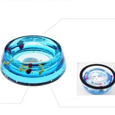 China Eco Coloful Sustainable High Quality Acrylic Pet Bowl Non-Toxic Feeder Bowl For Dog And Cat Dog for sale