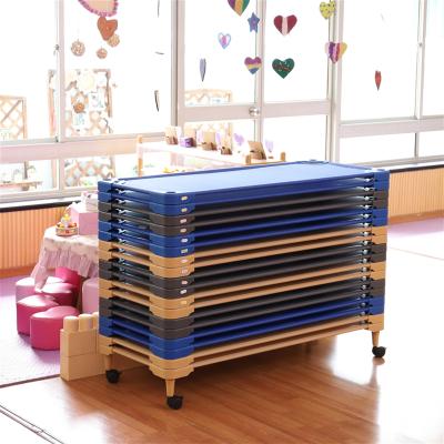 China Europen Single Kindergarten Matel Stackable Plastic Steel Children Bed Guard Cribs for sale