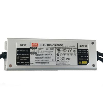 China Meanwell 100w 350ma 500ma 1050ma 1400ma 0-10V PWM dimmable street light timer dali constant current 700ma led driver for sale