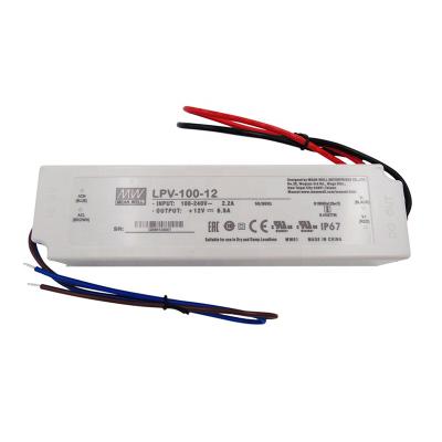 China MEDIUM PIT LPV-100-12 lpv10012 C.V Single Output Waterproof 100W 102Watts 8.5Amp 12VDC LED Driver IP67 decoration or led advertising device for sale