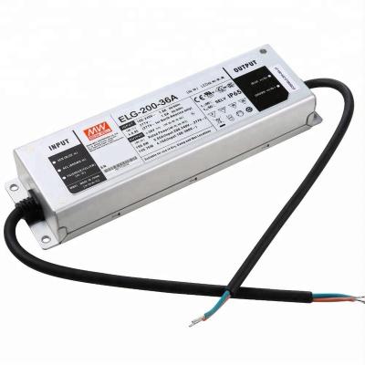 China ELG-200 MeanWell 144W 200W 12v 24v 36v 42v 48v 54v IP65 IP67 Constant Voltage Constant Current LED Light Waterproof Architectural Led Electronic Driver for sale