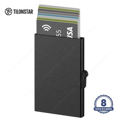 China Normcore/Minimalist Professional Factory For Men's Rfid Wallet Metal Card Case Slim Direct Aluminum Card Holder for sale