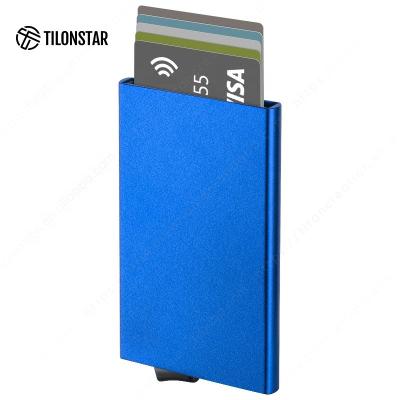 China Normcore / Minimalist Guangzhou Factory Price Credit Card Cases Metal Business Card Holders For Men's Slim Wallet Rfid Blocking Wallets for sale