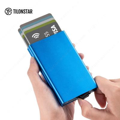 China Normcore / Minimalist Minimalist Uomo Rfid Card Wallet Holder Aluminum ID Business Card for sale