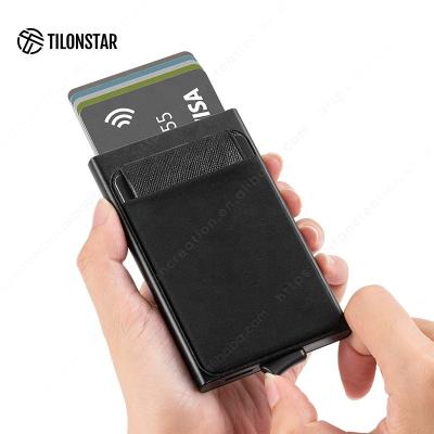 China Normcore/New Minimalist 2022 TILONSTAR Trendy Wallet Credit Card Holder Noise Up Rfid Equips Wallet Card Protector Slim Card Holder for sale