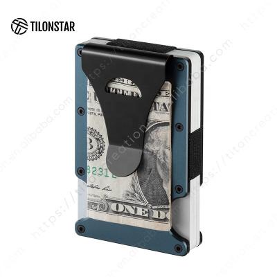 China Normcore/TILONSTAR Minimalist Factory Metal Money Clip Wallet, RFID Blocking Minimalist Wallet for Men Cash Credit Aluminum Slim Card Holder for sale