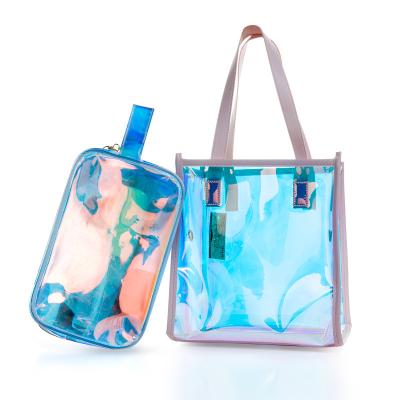 China Machine Logo Customize Travel Transparent 2022 TPU Cosmetic Bag Pouch Clear Make Up Bags for sale