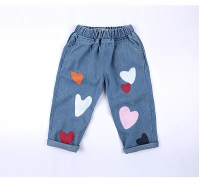 China Wholesale Latest Design Wide Leg Pants Kids Jeans Pants Breathable For Girls for sale