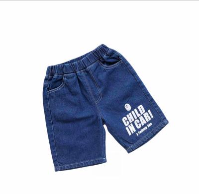 China Summer Breathable Kids Boys Washed Knit Denim Shorts Kids Tie Dye Lattice Shorts Jean Short Children Cotton Casual for sale