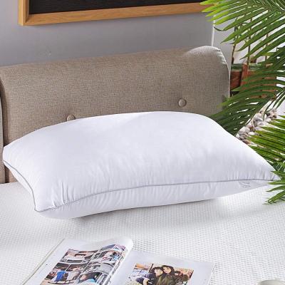 China Anti Dust Mite Embossed Microfiber Fabric 0.9D Down Alternative Fiber Bedroom Sleep Neck Pillow Filling Insert for sale