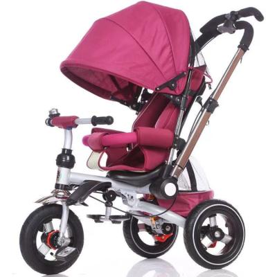 China 2021 Hot Sale 4-In-1 Street Baby Tricycle/CE Kids Tricycle With Seat/Child Toys Foldable And Rotating Tricycle Best For Babies for sale