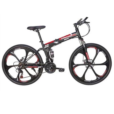 China Steel factory supply 26 inch 21/24/27 double speed aluminum alloy/disc brake folding mountain bike bicycle for adult for sale