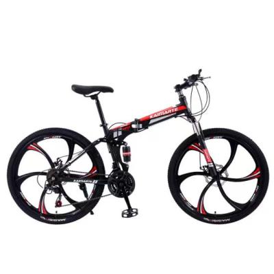 China 20/24/26 Inch Carbon Steel Frame Aluminum Alloy/Steel Folding Bikes 21 Speed ​​Mountain Bike Dual Speed ​​Variable Bicycle Disc Brakes for sale