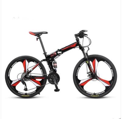 China Aluminum Alloy/Steel 26 Inch High Carbon Steel Bicycle MTB Foldable Mechanical Mountain Bike Disc Brake 27 Speed ​​Mountain Disc Brake for sale