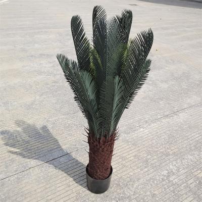 China Large Touch 1.1m Natural Plant Indoor And Outdoor Landscape Bonsai Wedding Decoration Hotel Office Artificial Cycad Tree for sale