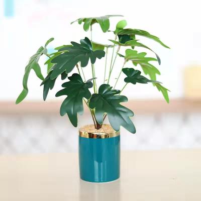 China Natural touch rattan pot background wall home office decoration simulation ceramic hanging factory wholesale for sale