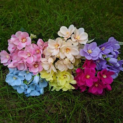 China Natural touch style wedding background pastoral props arch decoration home office fork magnolia artificial flowers new 15 for sale