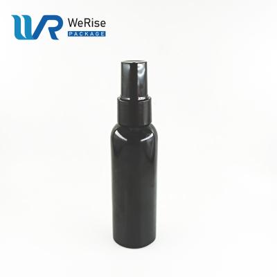 China An active demand for BEAUTY WRAPPING! 100ml Black Round Shoulder PET Bottle 24/410 for sale