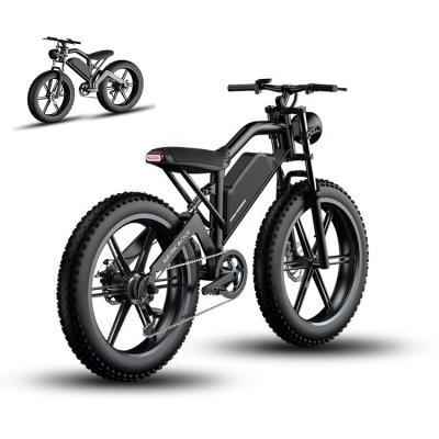 China Aluminum Alloy Snowmobile Shock Absorption Variable Speed ​​Moutain Off-Road Bicycle 48v 1000w 500w Electric Bike for sale