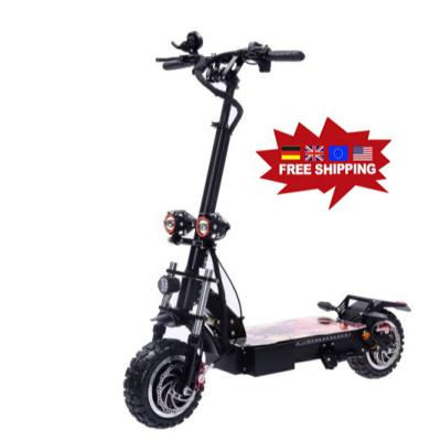 China Free Shipping Duty 5600w 60v 35ah Unisex EU Warehouse Long Lithium Battery Free Electric Scooter 11 Inch Fat Tire Folding Scooter for sale