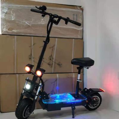 China 2021 11inch 60v unisex adult electric scooter off road big wheel 5000w 5600w electric scooter with seat for sale